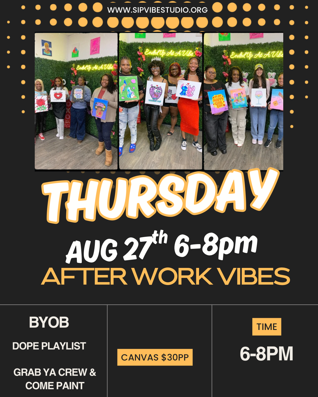 Thursday After Work Vibes Aug 27th 6-8pm