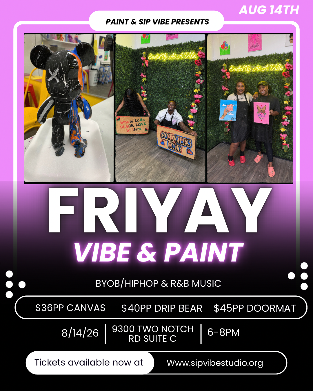 Friyay Aug 15th 6-8pm