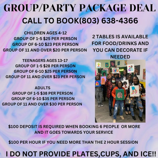Group/Party Deposit Only