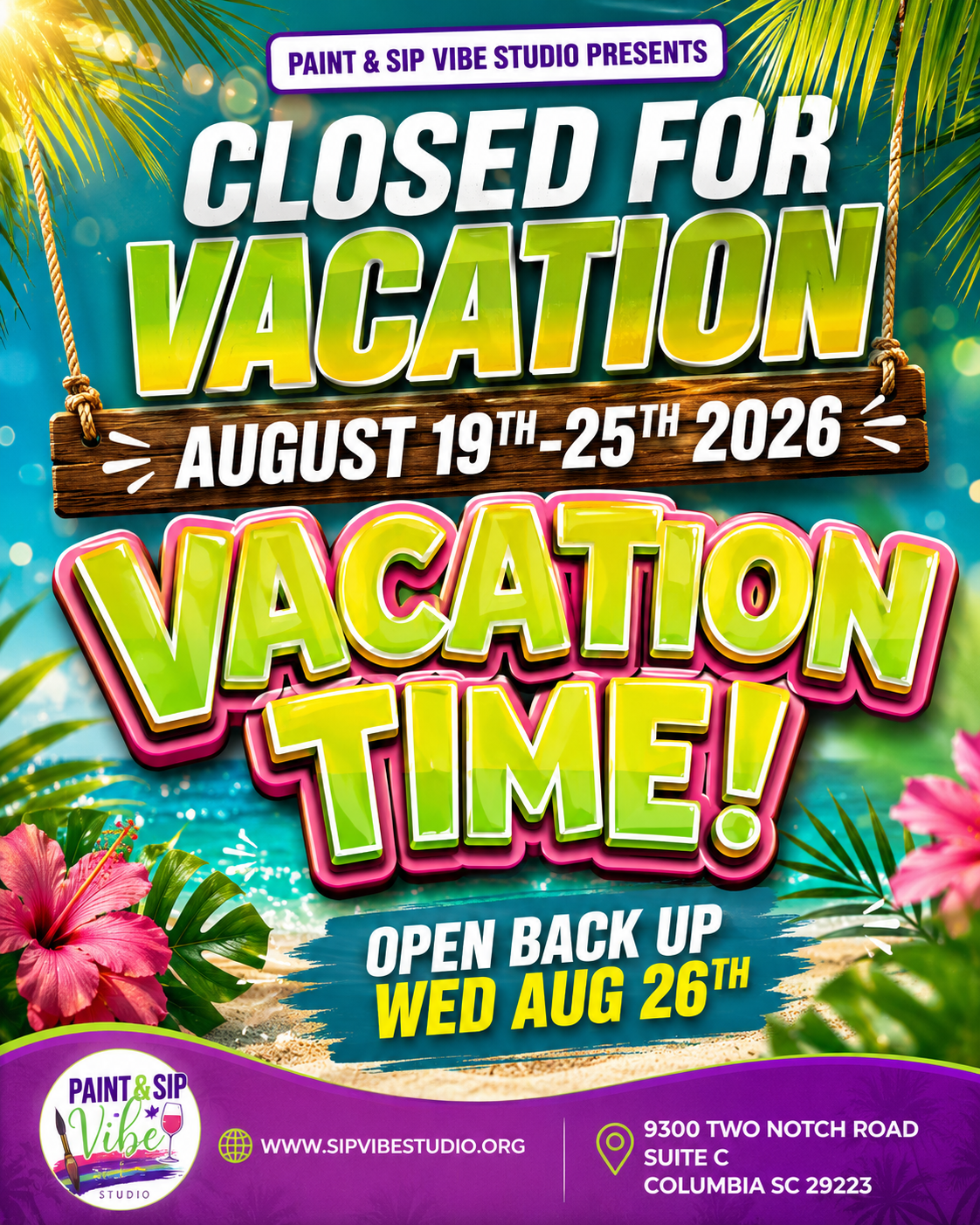 Vacation Aug 19th-25th