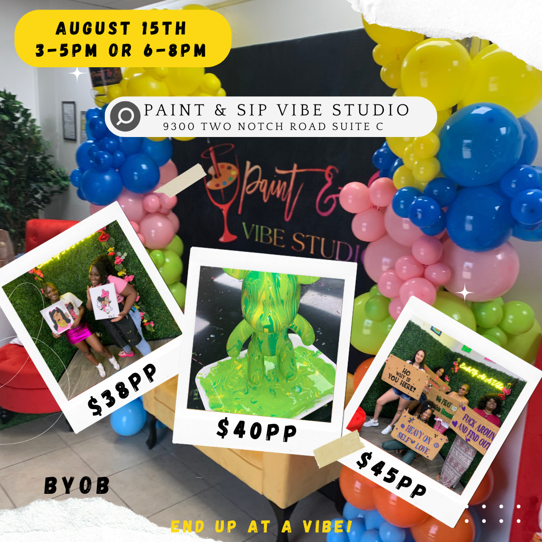 Saturday Aug 15th 3-5pm or 6-8pm